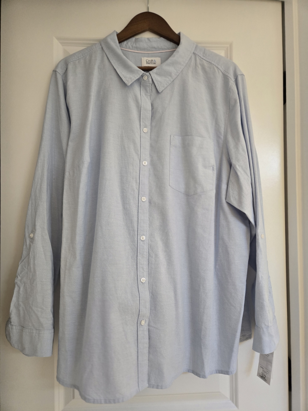 croft & barrow Light Blue Women's Button-Up Shirt